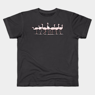 Feeding Flamingos - White Kids T-Shirt